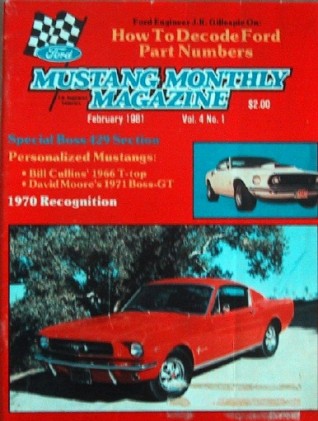 MUSTANG MONTHLY 1981 FEB - BOSS 429, 2-SEAT MUSTANG*